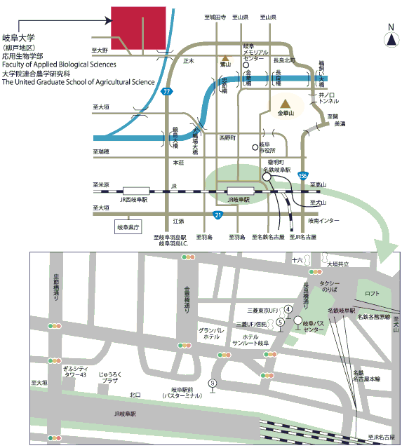 アクセスマップ 国立大学法人東海国立大学機構 岐阜大学大学院 連合農学研究科